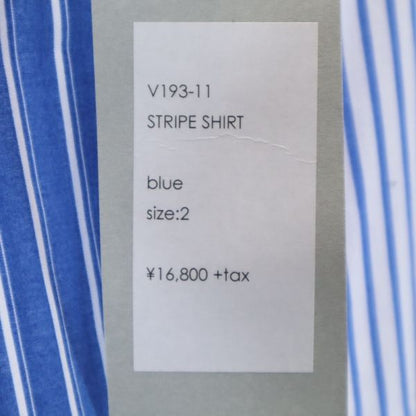VAST 19SS Japan Stripe Long Sleeve Shirt Blue Size 2