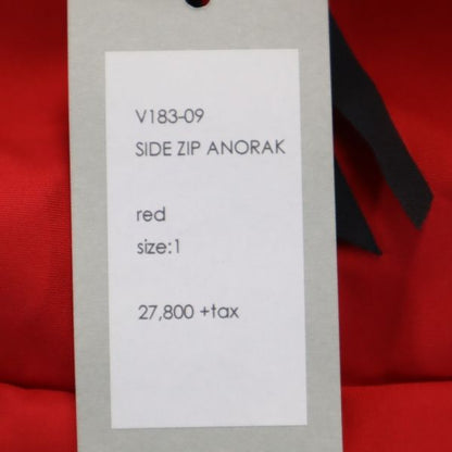 VAST 18AW Side Zip Anorak Hoodie Red Size 1