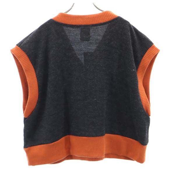 VAST 19AW Bicolor V-Neck Knit Vest Multi Size 2