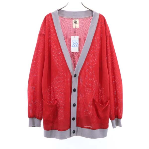VAST SS19 Japanese Mesh Cardigan Red/Gray Size 2