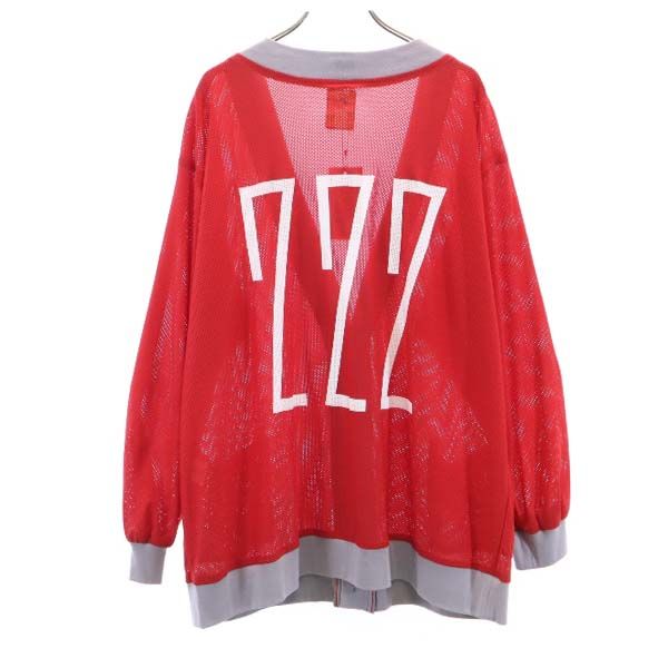 VAST SS19 Japanese Mesh Cardigan Red/Gray Size 2
