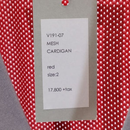 VAST SS19 Japanese Mesh Cardigan Red/Gray Size 2