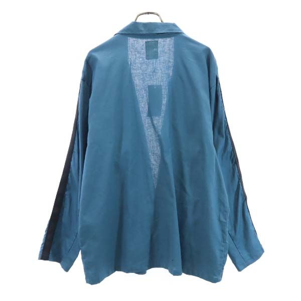 VAST 19SS Linen Blend Striped Jacket Blue Size 2