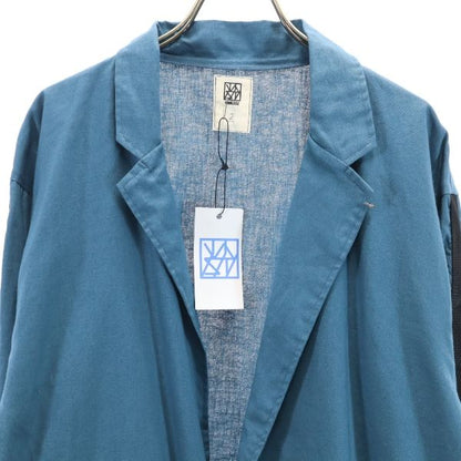 VAST 19SS Linen Blend Striped Jacket Blue Size 2