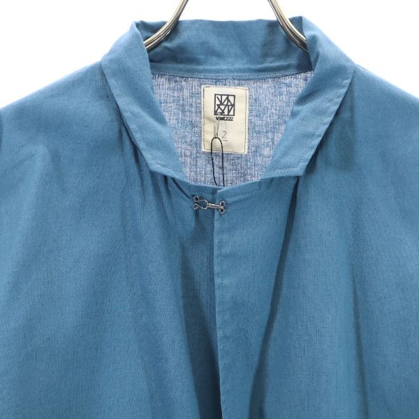 VAST 19SS Linen Blend Striped Jacket Blue Size 2