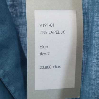 VAST 19SS Linen Blend Striped Jacket Blue Size 2