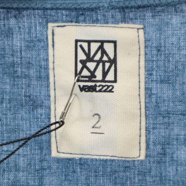 VAST 19SS Linen Blend Striped Jacket Blue Size 2