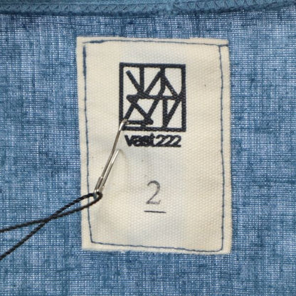VAST 19SS Linen Blend Striped Jacket Blue Size 2