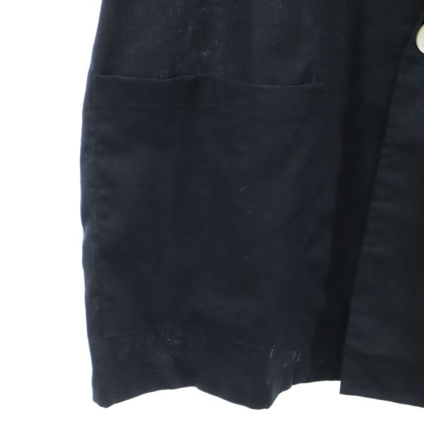 VAST 19SS Linen Blend Striped Jacket Black Size 2