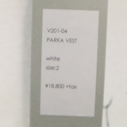 VAST 20SS Sweatshirt Hoodie Vest White Size 2