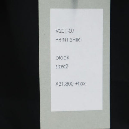VAST 20SS Printed Long Sleeve Shirt Black Size 2