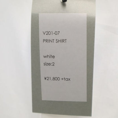 VAST 20SS Printed Long Sleeve Shirt White Size 2