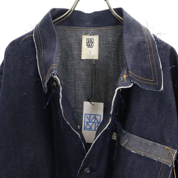 VAST222 19SS Japan Raw Denim Jacket Blue Size 2