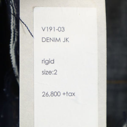 VAST222 19SS Japan Raw Denim Jacket Blue Size 2