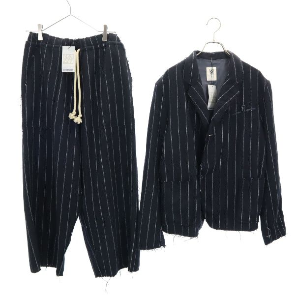 VAST 16AW Japan Wool Blend Stripe Suit Black Size 2