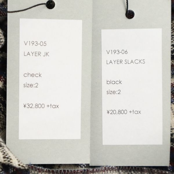 VAST 19AW Japan Check Pattern Suit Multi Size 2