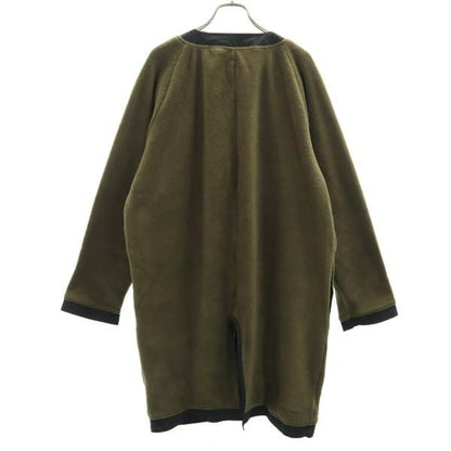 VAST 18AW Japan Collarless Fleece Long Jacket Khaki Size 2
