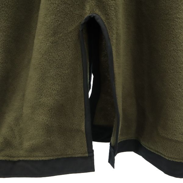 VAST 18AW Japan Collarless Fleece Long Jacket Khaki Size 2