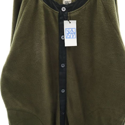 VAST 18AW Japan Collarless Fleece Long Jacket Khaki Size 2