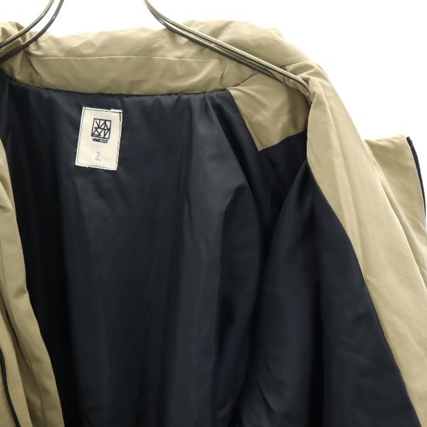 VAST222 18AW Japan Zip Padded Coat Beige Size 2