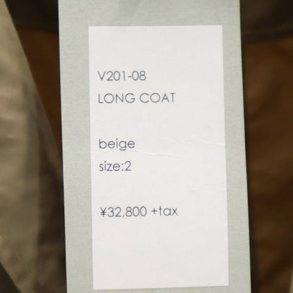 VAST 20SS Japanese Chesterfield Coat Beige Size 2