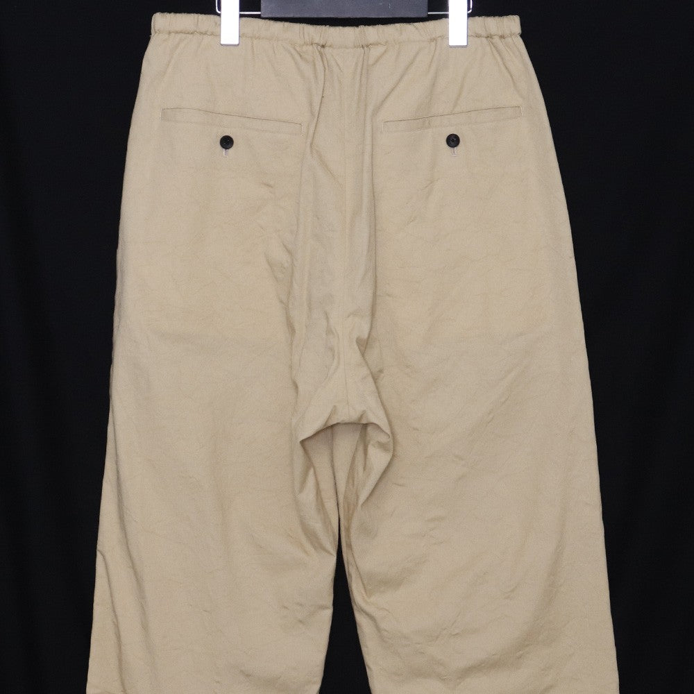SUS-SOUS Wide Tapered 60/2 Gabardine Pants Beige Size 7
