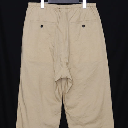 SUS-SOUS Wide Tapered 60/2 Gabardine Pants Beige Size 7