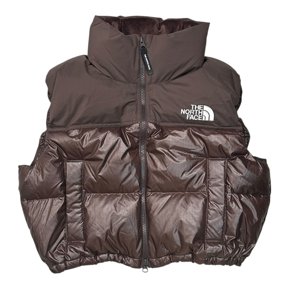 THE NORTH FACE WL Nuptse Down Vest Brown Size KIDS L