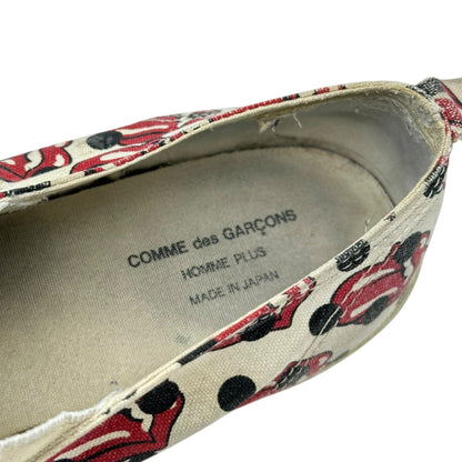 COMME des GARCONS HOMME PLUS 06SS Ivory Red Sneakers Size 27.0cm
