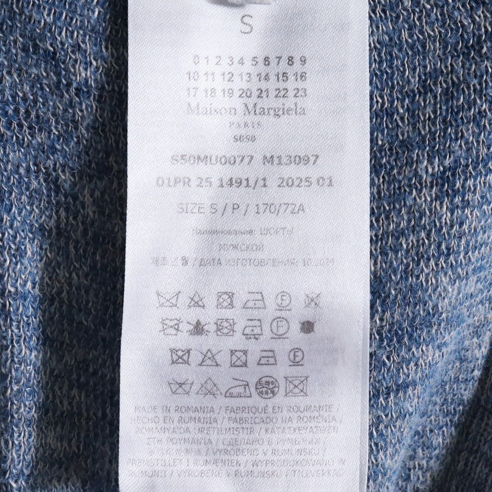 MAISON MARGIELA 25SS Linen Blend Shorts Petrol Blue Size S
