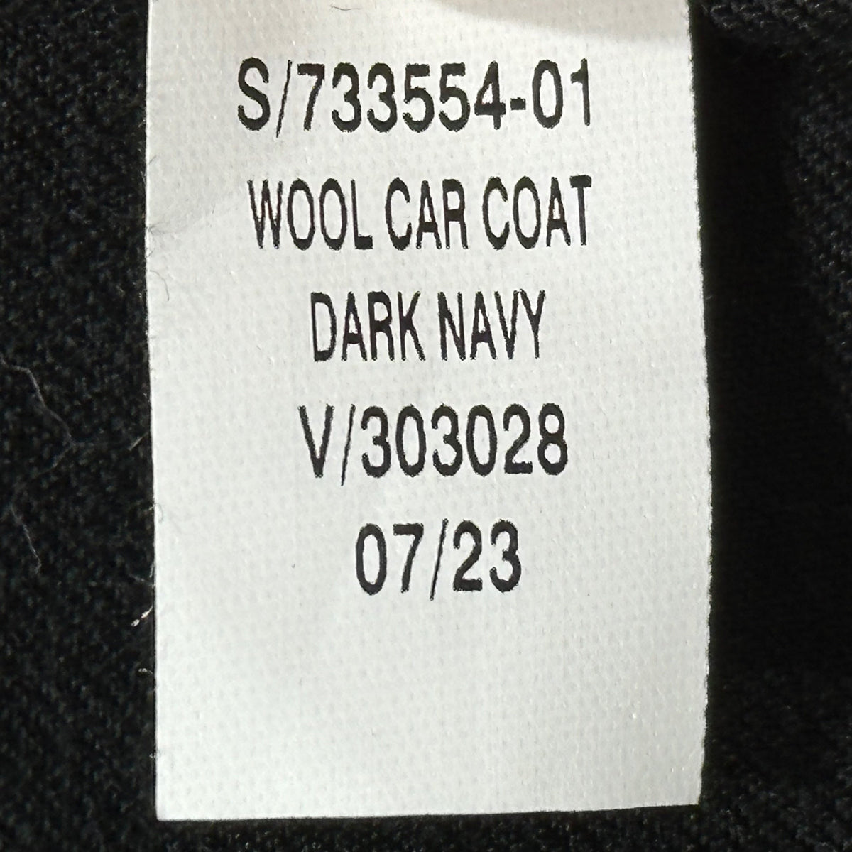 BANANA REPUBLIC Viedma Wool Car Coat Dark Navy Size S