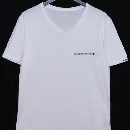 CHROME HEARTS Back Arch Logo CH Plus T-Shirt White Size M