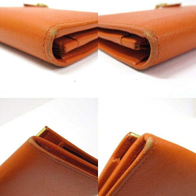 Salvatore Ferragamo Gancini Wallet Orange Size ONE SIZE