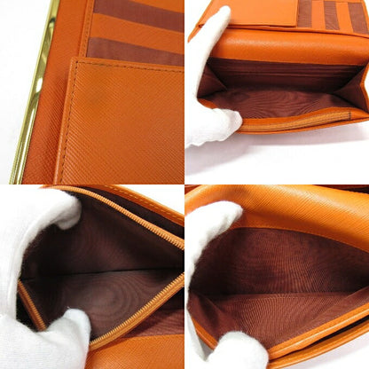 Salvatore Ferragamo Gancini Wallet Orange Size ONE SIZE