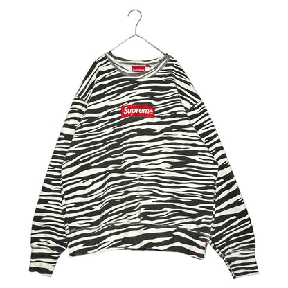 AW Box Logo Crewneck x SUPREME 22AW Zebra Box Logo Crewneck Sweatshirt Size M