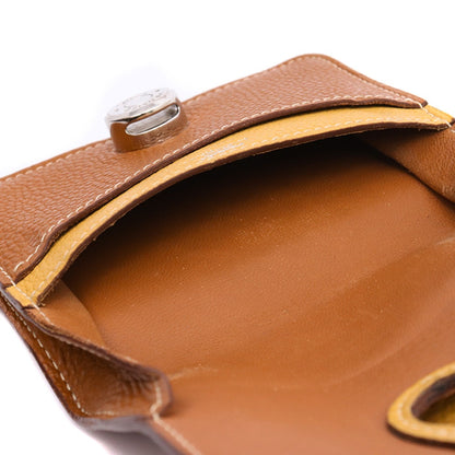 HERMES Dogon Compact Coin Wallet Brown Size ONE SIZE