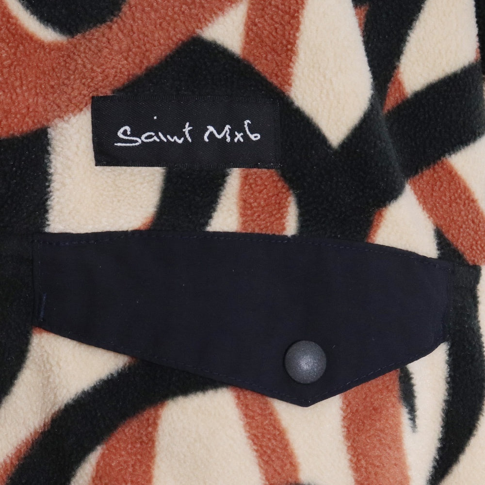 SAINT MICHAEL 24AW Tribal Camo Fleece Pullover Beige Size L