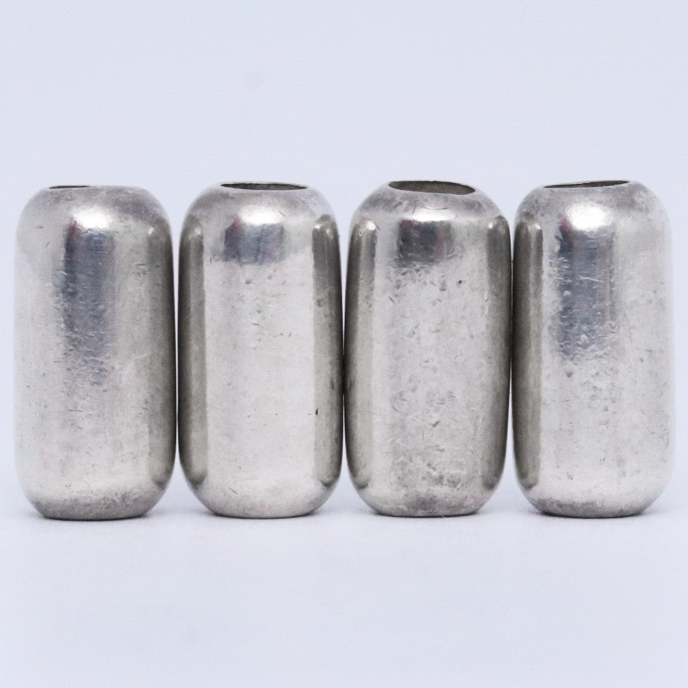 Taro Washimi Silver Long Pipe Beads (4-Piece Set) Size F