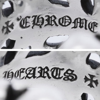 CHROME HEARTS Double Floral Cross Ring Silver Size ONE SIZE