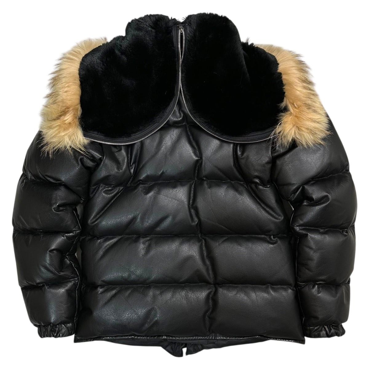 Bape A BATHING APE 00s Racoon Fur Down Jacket Blk Size S