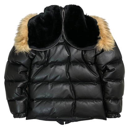 Bape A BATHING APE 00s Racoon Fur Down Jacket Blk Size S