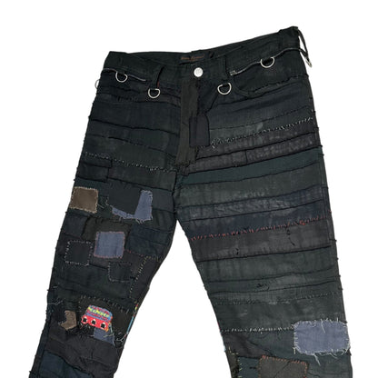 UNDERCOVERISM 03SS SCAB Crust Patchwork Pants Black Size M