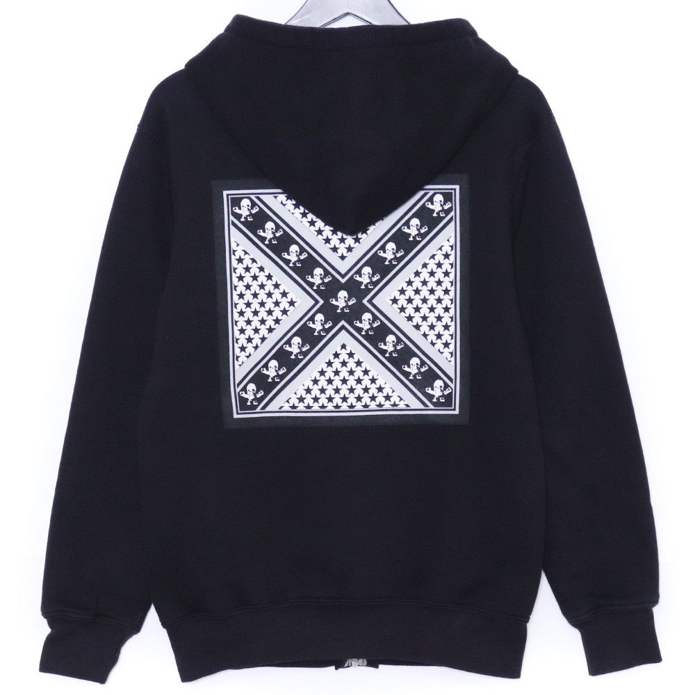 CHROME HEARTS Old Foti Zip Up Hoodie Black Size S