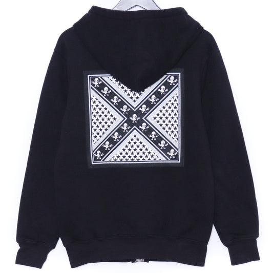 CHROME HEARTS Old Foti Zip Up Hoodie Black Size S