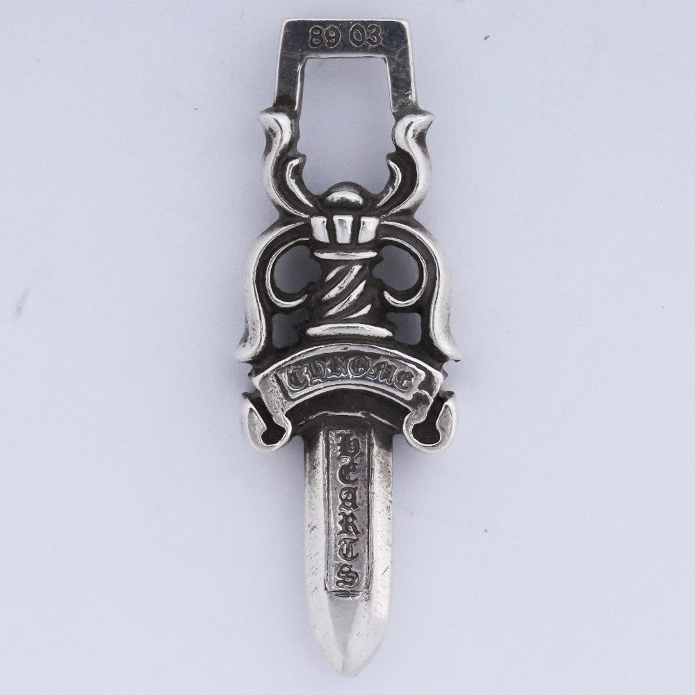 CHROME HEARTS Dagger Pendant Necklace Silver Size #10