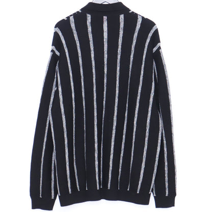 Supreme 24AW Speckle Stripe Zip Up Cardigan Black Size XL