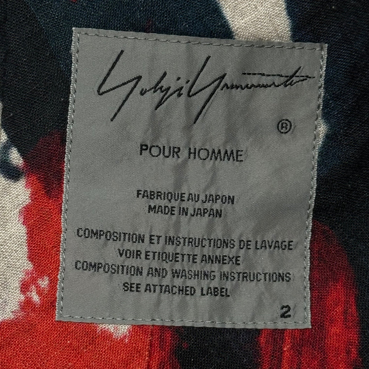 YOHJI YAMAMOTO POUR HOMME 18SS Collage Linen Jacket Size 2