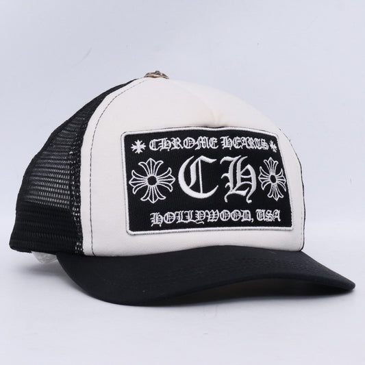 CHROME HEARTS CH Logo Trucker Hat Black/White Size F