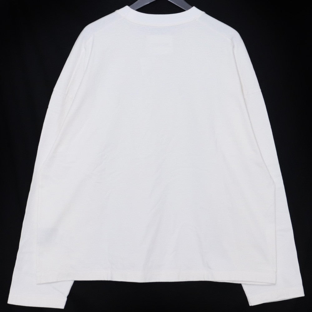 JIL SANDER Logo Long Sleeve T-Shirt White Size L