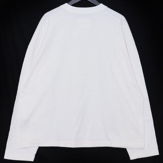 JIL SANDER Logo Long Sleeve T-Shirt White Size L
